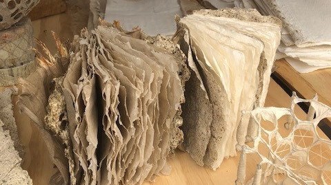Papper skapat av återbrukade textilier